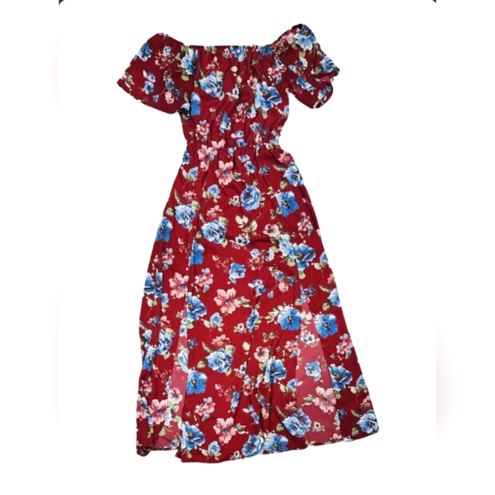 Altar'd State off shoulder floral print maxi dress, Size small
